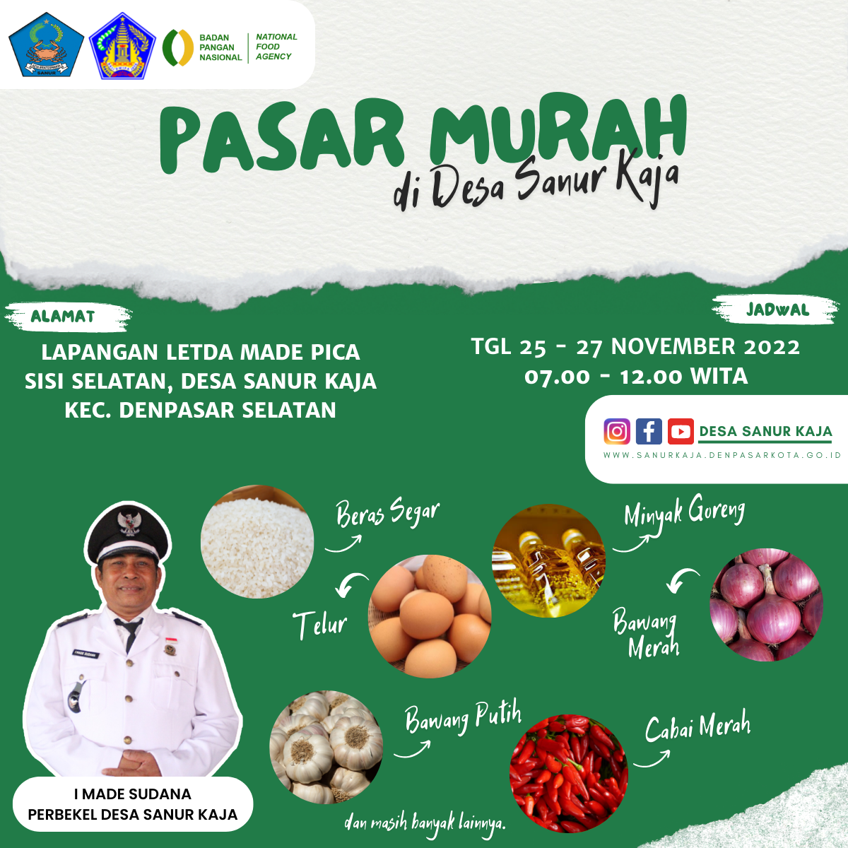 Gelar Pangan Murah di Desa Sanur Kaja