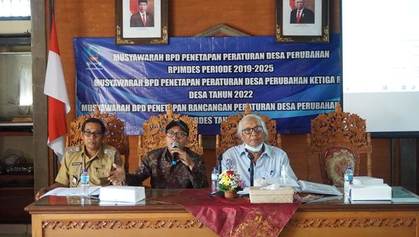 Musyawarah BPD terkait Penetapan dan Perubahan RPJM dan RKP Desa Sanur Kaja