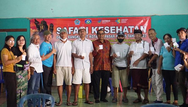 Acara Safari Kesehatan dalam rangka memperingati HUT Kota Denpasar ke 235 berlokasi di Gedung Bulu Tangkis Buruwan Desa Sanur Kaja