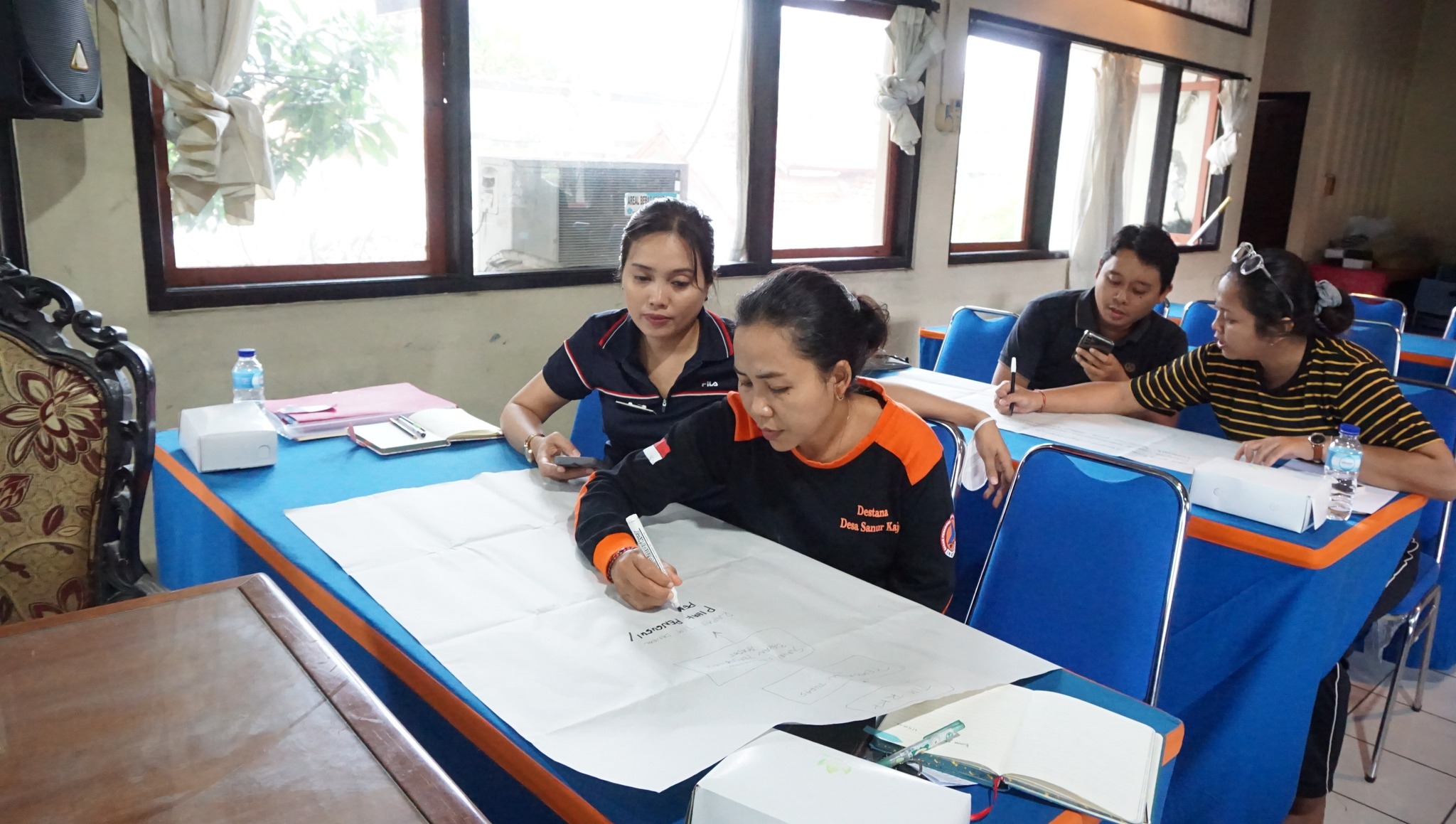 Pelatihan Tim Penyusunan RKP Desa Sanur Kaja oleh narasumber dari Tim Pendamping Desa Kecamatan Denpasar Selatan