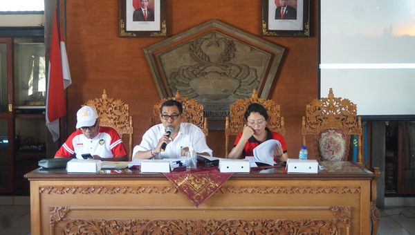 Koordinasi Pembahasan DED Perencanaan Kantor Desa Sanur Kaja yang rencananya akan bertempat di Jalan Tukad Nyali serta Pembahasan terkait kerjasama Go Chip