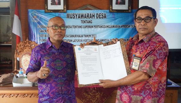 Musyawarah Desa Sanur Kaja terkait Pertanggung Jawabanan, Sosialisasi APBDesa dan Pertanggungjawaban Bumdes Tahun 2022