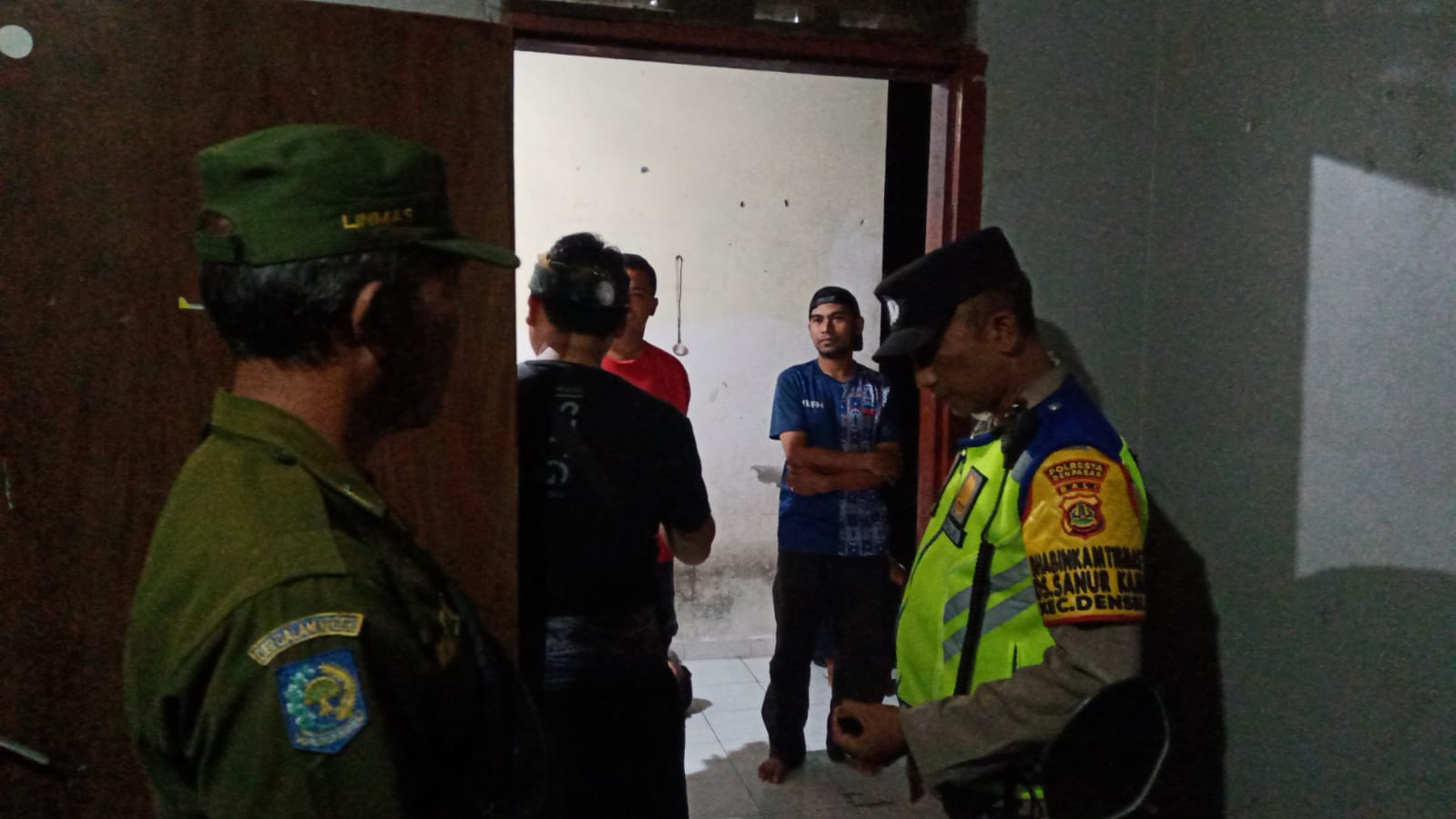Patroli Malam di wilayah Dusun Tegal Asah bersama Kepala Dusun Tegal Asah, Bhabinkamtibmas Sanur Kaja dan Linmas Desa Sanur Kaja