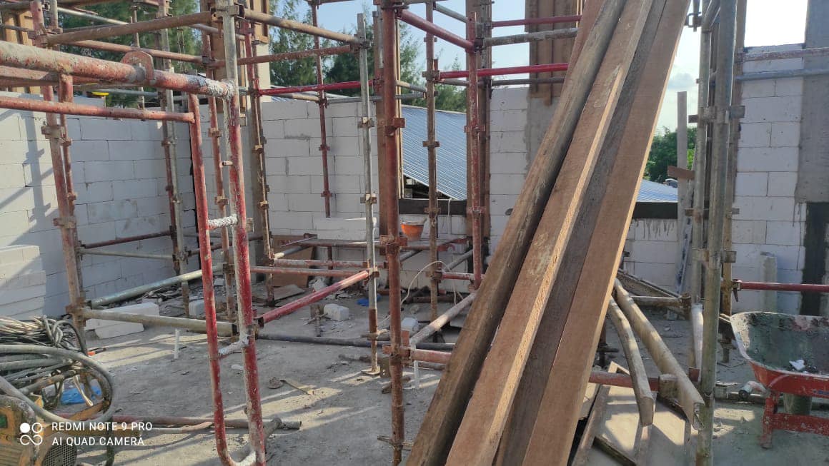 Progres Pembangunan Kantor Perbekel Desa Sanur Kaja