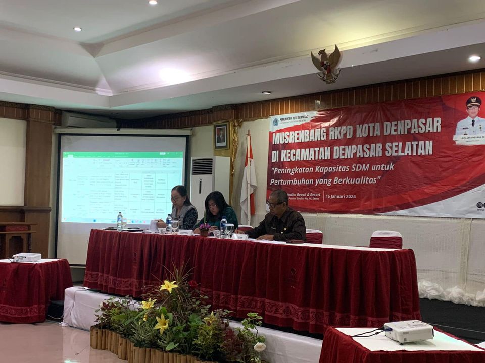 Acara Musrenbang RKPD Kota Denpasar yang berlokasi di Hotel Inna Sindhu Beach