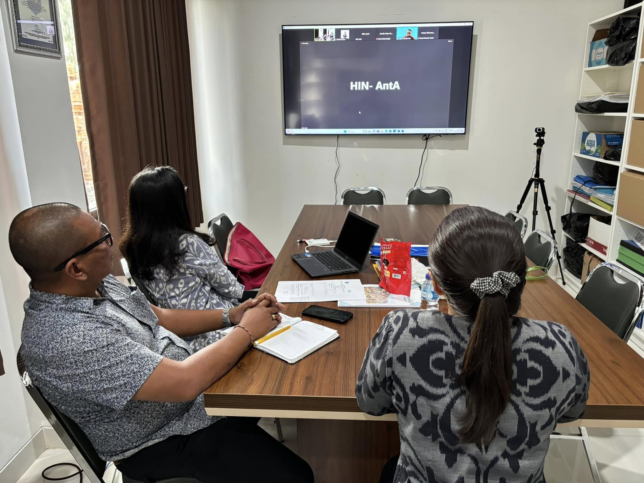 Pembahasan Perjanjian terkait UMKM Sanur melalui Zoom Meeting bersama PT HIN (Hotel Indonesia Natour)