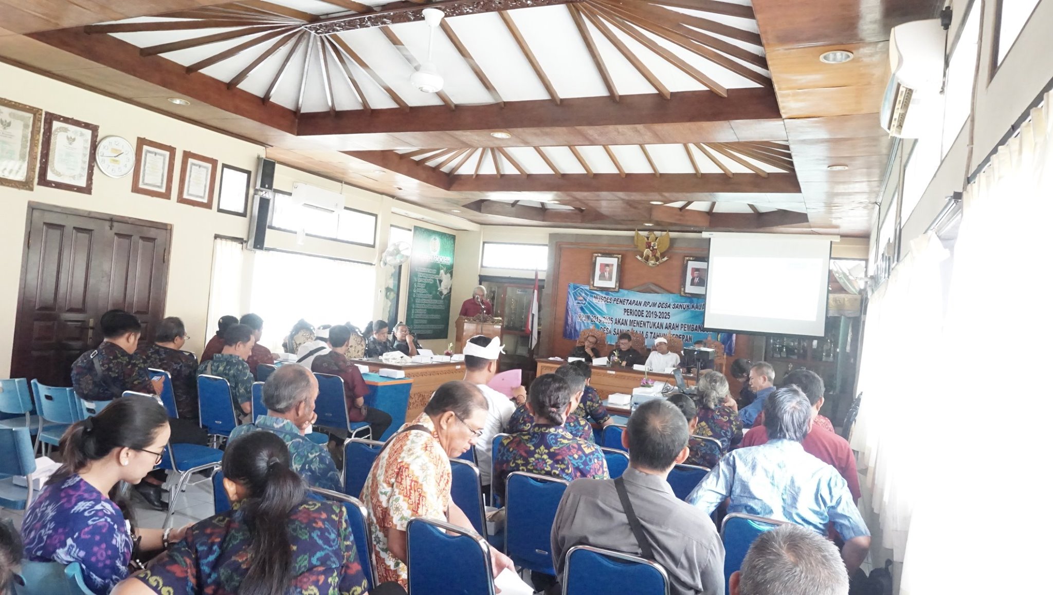 Musyawarah Desa Penetapan Ranperdes RPJM Desa Sanur Kaja menjadi Perdes RPJM Desa Sanur Kaja