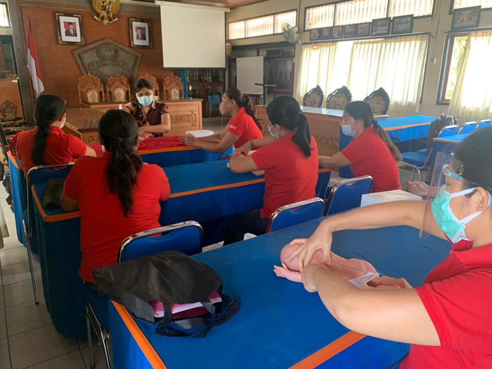 Pelatihan Baby SPA oleh Kader Posyandu dari Dusun Wirasana