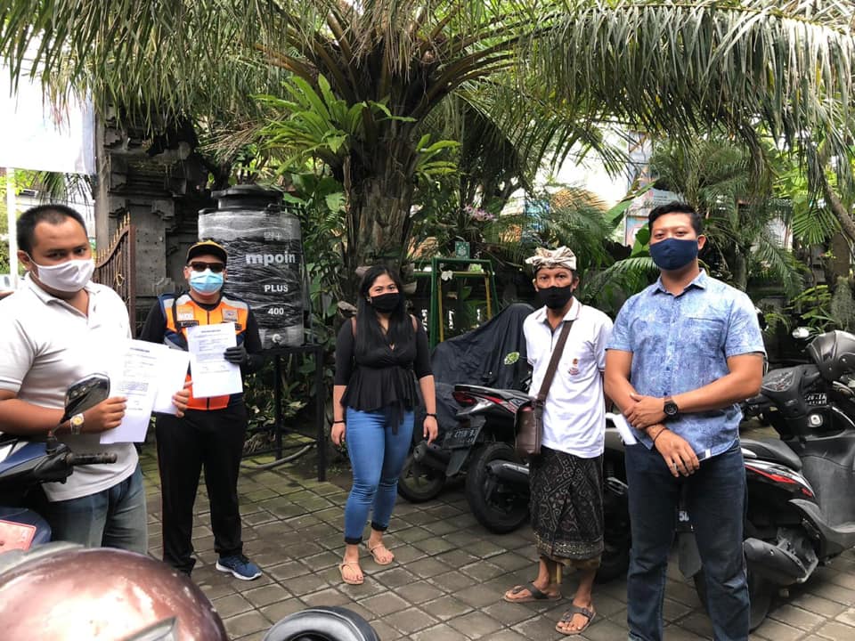 Penerimaan kedatangan PMI di Kantor Perbekel Desa Sanur