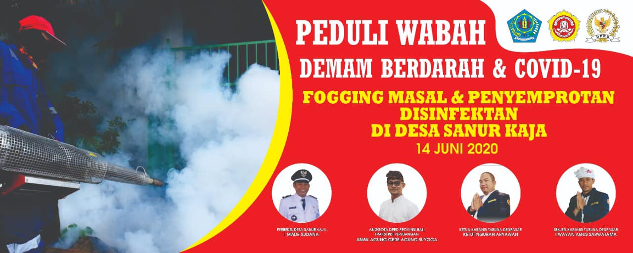 Fogging bersama Karang Taruna Kota Denpasar dan Karang Taruna Asta Dharma