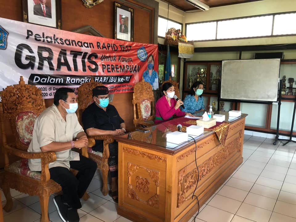 Pelaksanaan Rapid Test Gratis untuk Kaum Perempuan dalam Rangka Hari Ibu