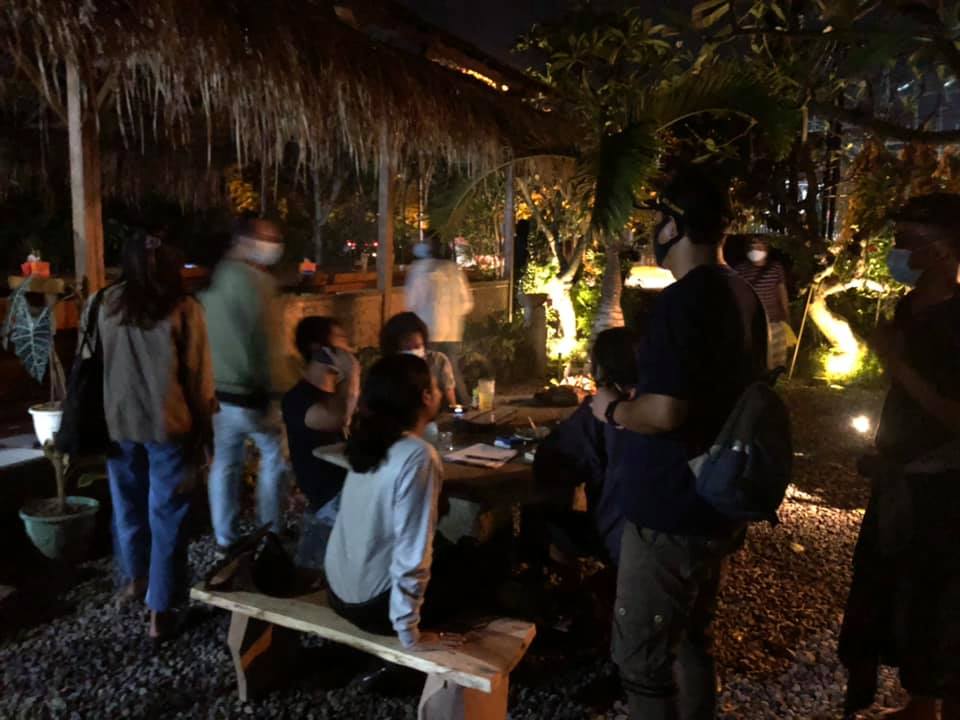 Patroli Pembatasan Kegiatan Masyarakat (PKM) di  Wilayah Desa Sanur Kaja 