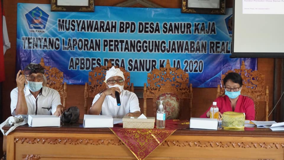 Musyawarah BPD Desa Sanur Kaja Tentang Laporan Pertanggung Jawaban Realisasi APBDesa Desa Sanur Kaja Th Anggaran 2020