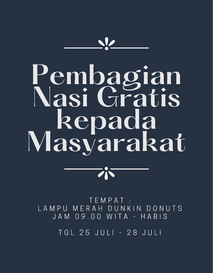 Pembagian Nasi Gratis Kepada Masyarkat