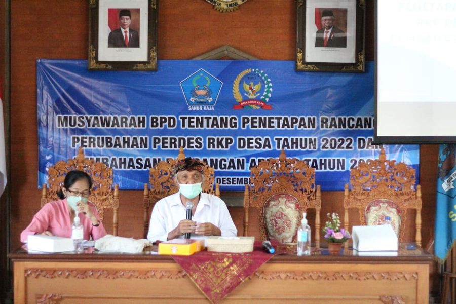 Kegiatan Musyawarah BPD Tentang Penetapan Rancangan Perubahan Perdes RKP Desa Tahun 2022 dan Pembahasan Rancangan APBDESA Tahun Anggaran 2022