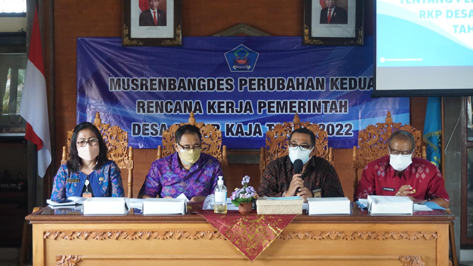Musrenbangdes Perubahan Kedua Rencana Kerja Pemerintah Desa Sanur Kaja Tahun Anggaran 2022