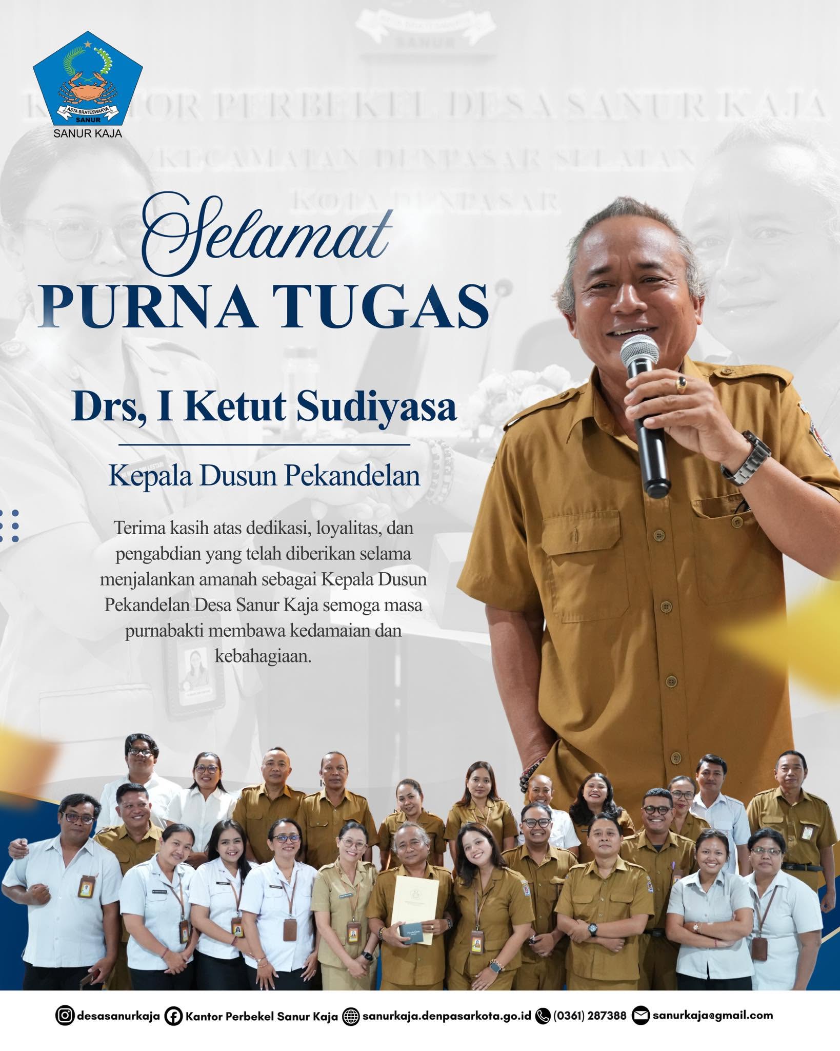 Selamat Purna Tugas Kepala Dusun Pekandelan