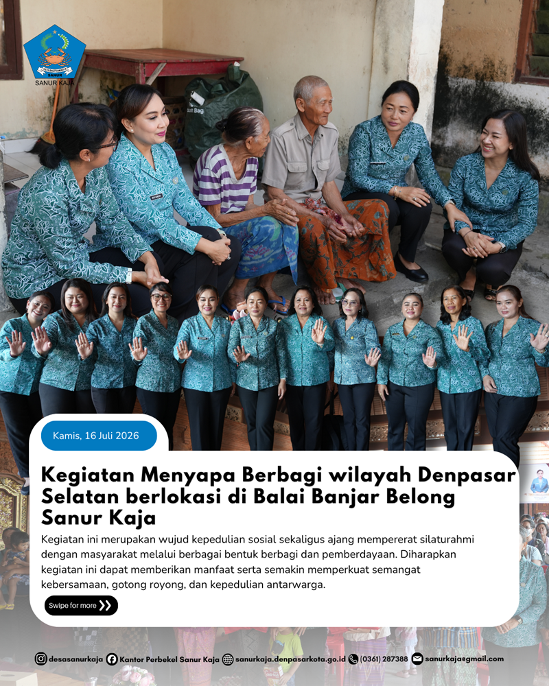 Menyapa Berbagi Wilayah Denpasar Selatan yang diselenggarakan oleh Tim Penggerak PKK Kota Denpasar.