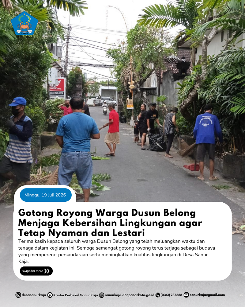 Gotong Royong Warga Dusun Belong Menjaga Kebersihan Lingkungan