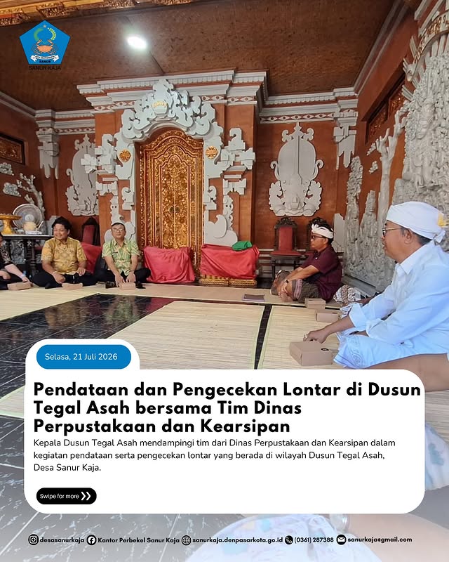 Pendataan dan Pengecekan Lontar di Dusun Tegal Asah