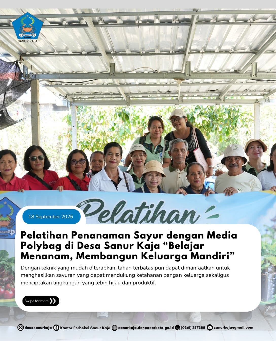 Pelatihan Penanaman Sayur dengan Media Polybag di Desa Sanur Kaja
