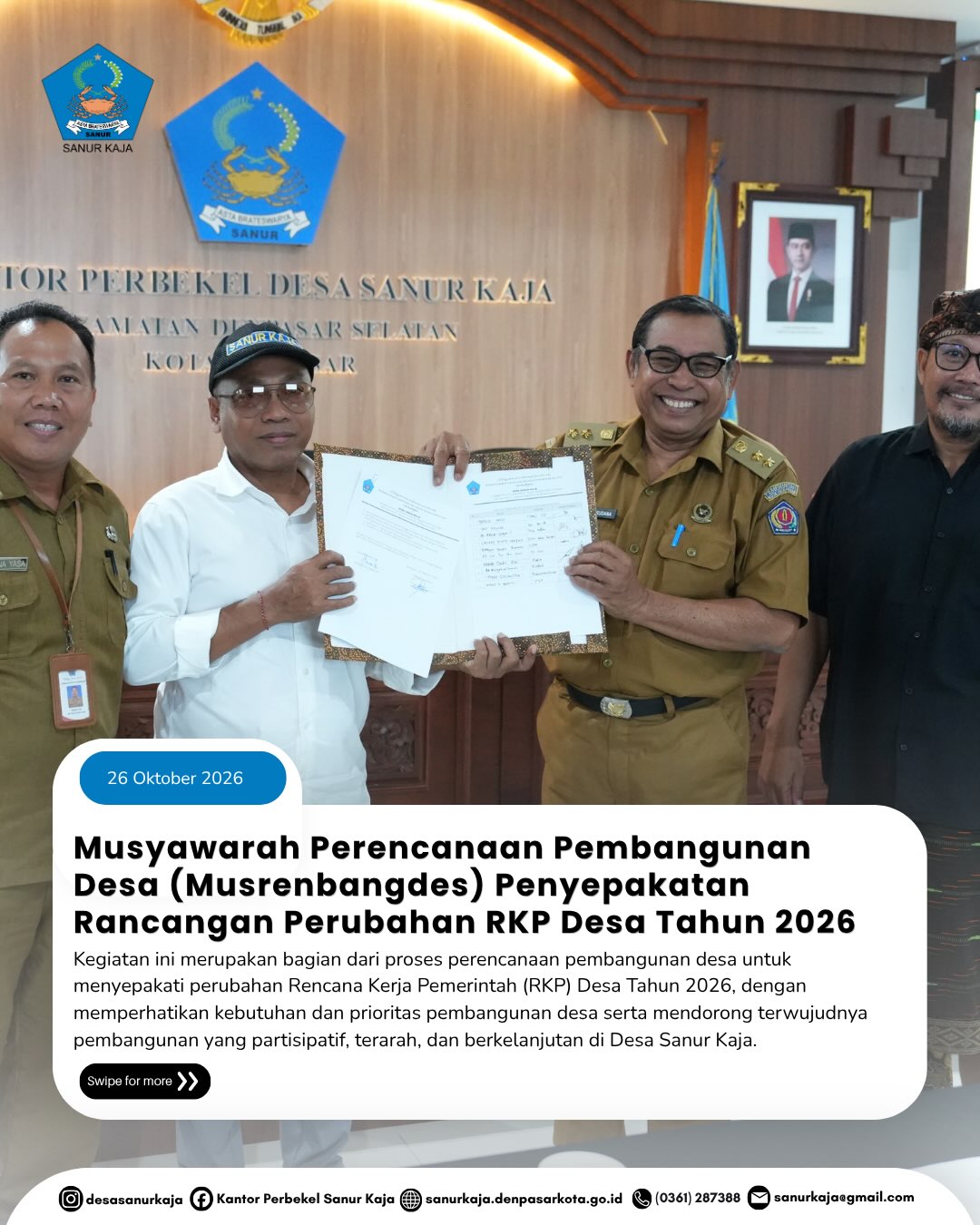 Musyawarah Perencanaan Pembangunan Desa (Musrenbangdes) dalam rangka Penyepakatan Rancangan Perubahan RKP Desa Tahun 2026